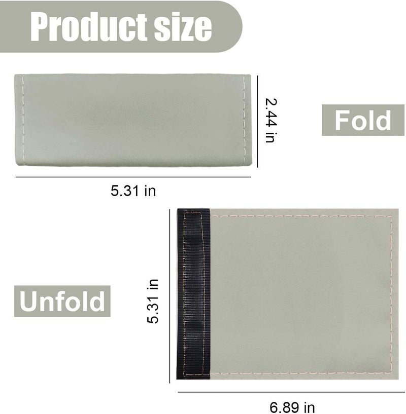 LHDOS 2PCS Car Grab Handle Cover, Anti-Scratch Auto Inner Front Rear Door Pull Handle Cover, PU Leather Door Grip Gloves Protector Auto Interior Decoration Accessories for Car, Truck, SUV (Grey) - Image 2